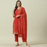 BIBA Printed Kurta, Trouser/Pant & Dupatta Set