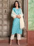 Sangria Women Kurta Pant Dupatta Set