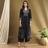 BIBA Printed Kurta, Palazzo & Dupatta Set