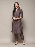 BIBA Printed Kurta, Palazzo & Dupatta Set