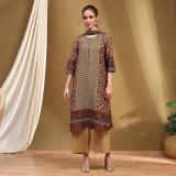 BIBA Printed Kurta, Palazzo & Dupatta Set