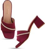 Dressberry Women Heels (Maroon , 6)