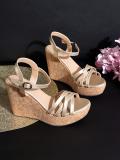 TRUFFLE COLLECTION Women Wedges (Gold , 8)