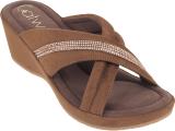 Catwalk Women Wedges (Brown , 8)