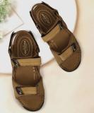 WOODLAND Men Sandals (Camel , 6)