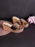 TRUFFLE COLLECTION Women Wedges (Gold , 3)