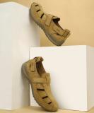 WOODLAND Men Sandals (Camel , 9)