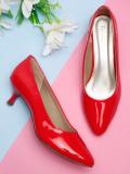 flat n heels Women Heels (Red , 3)