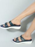 CARLTON LONDON Women Wedges (Navy , 8)