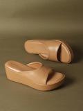 LAVIE Women Wedges (Beige , 8)