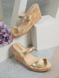 Get Glamr Women Wedges (Gold , 6)