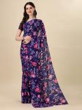 Sangria Printed Daily Wear Georgette Saree (Blue)