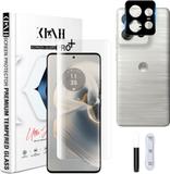 KLAH Edge To Edge Tempered Glass for Motorola Edge 50 Pro 5G, With Camera Lens Protector (Pack of 1)