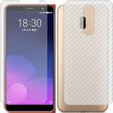 ZINGTEL Front and Back Screen Guard for MEIZU M6T (Front Matte Finish & Back 3d Carbon Fiber) (Pack of 2)