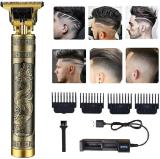 RACCOON Hair Clipper Professional Gold Dragon Style Electric Razor USB Rechargeable  Shaver For Men (Golden)