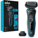 Braun Electric Shaver for men, Series 5 51-M1200s with Precision Trimmer  Shaver For Men (Black/Turquoise)