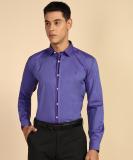 V DOT BY VAN HEUSEN Men Solid Casual Blue Shirt