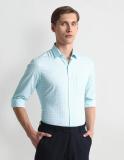 ARROW Men Checkered Formal Light Blue, Dark Blue Shirt