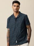 Mr Bowerbird Men Self Design Casual Green Shirt