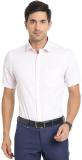 TURTLE Men Checkered Formal White Shirt