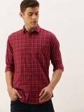 The Indian Garage Co. Men Checkered Casual Red Shirt