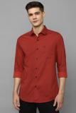 Allen Solly Men Solid Casual Red Shirt