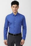 PETER ENGLAND Men Self Design Formal Blue Shirt