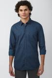 PETER ENGLAND Men Printed Casual Blue Shirt