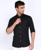 PETER ENGLAND Men Solid Casual Black Shirt