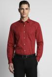 PETER ENGLAND Men Checkered Formal Red, White Shirt