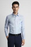 PETER ENGLAND Men Self Design Formal Light Blue Shirt