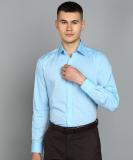 Raymond Men Self Design Formal Light Blue Shirt