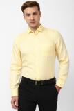 PETER ENGLAND Men Solid Casual Yellow Shirt