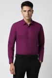 VAN HEUSEN Men Solid Formal Purple Shirt