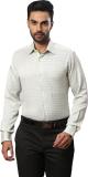 Raymond Men Checkered Formal White Shirt