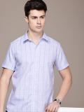 French Connection Men Checkered Casual Blue Shirt