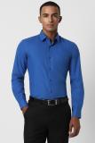 PETER ENGLAND Men Solid Formal Blue Shirt