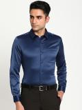 TURTLE Men Solid Formal Blue Shirt