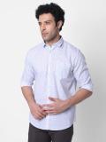 OXEMBERG Men Printed Casual White Shirt