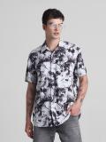 JACK & JONES Men Printed Casual Black Shirt