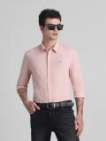 JACK & JONES Men Solid Casual Pink Shirt