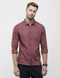 WROGN Men Solid Casual Maroon Shirt