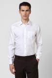 VAN HEUSEN Men Striped Formal White Shirt