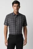 VAN HEUSEN Men Checkered Formal Grey Shirt