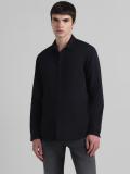 JACK & JONES Men Solid Casual Black Shirt