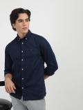 TOMMY HILFIGER Men Solid Casual Blue Shirt