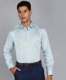 VAN HEUSEN Men Printed Formal Blue Shirt