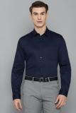 LOUIS PHILIPPE Men Self Design Formal Dark Blue Shirt