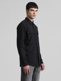 JACK & JONES Men Solid Casual Black Shirt