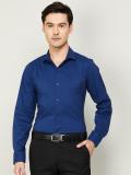 CODE by Lifestyle Men Solid Formal Blue Shirt